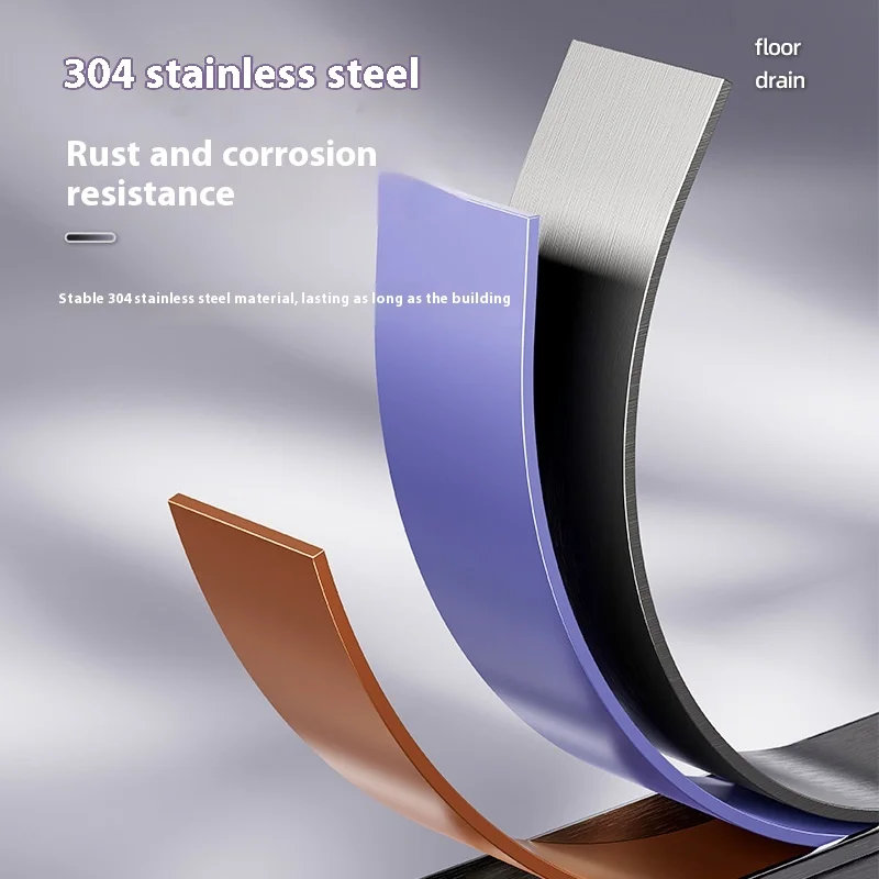 الطراز الحديث الفولاذ المقاوم للصدأ 304 الطابق استنزاف مستطيل الخيزران للفيلا فندق الحمام مخصص الرسم حجم الحل الهندسي