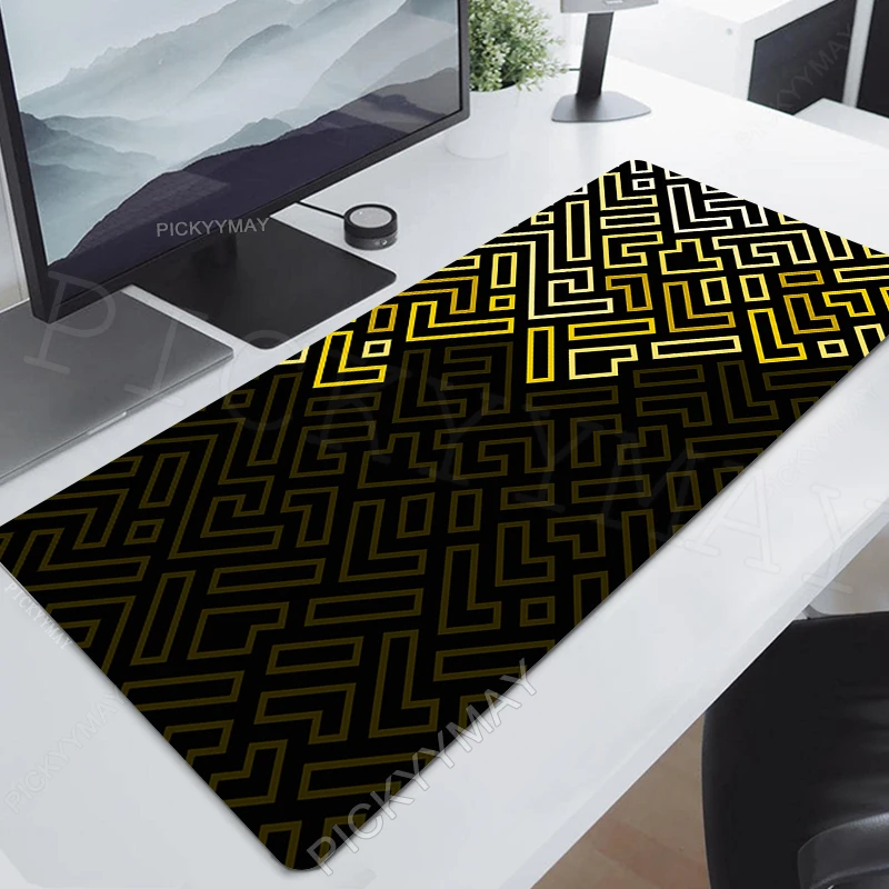 Gaming Mousepads Simple Line Mousepad Large Mouse Mat Big Desk Pads Geometric Mouse Pad Non-Slip Rubber Keyboard Mats