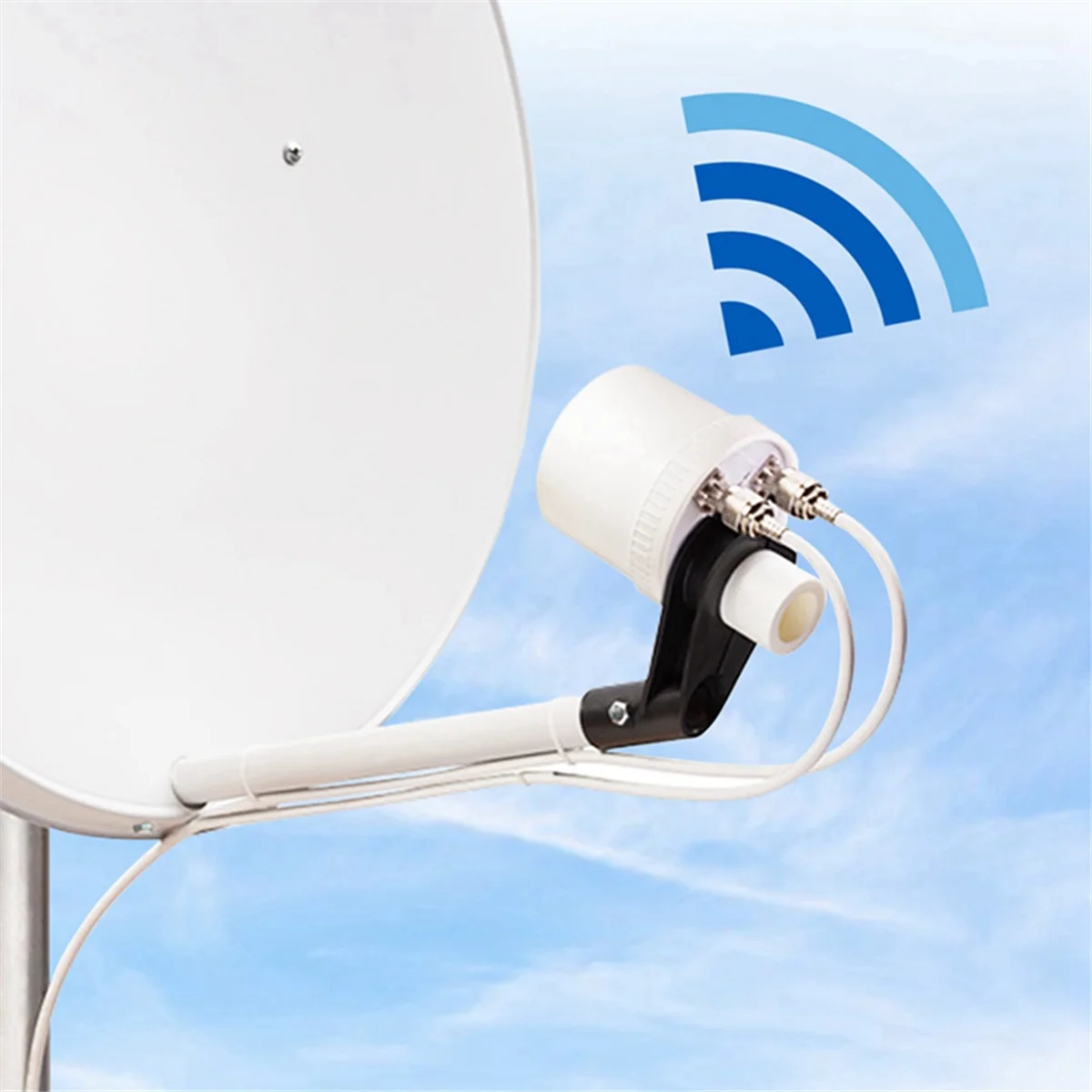 Imagem -02 - Dupla Polarização 5g Antena Feed Horn 17004200mhz Wifi 3g 4g 5g Refletor Parabólico do Prato 2x 32dbi Apenas Alimentação