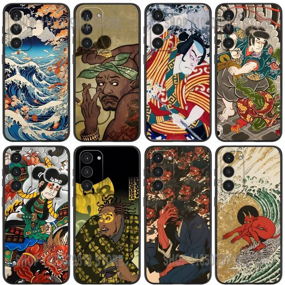 

Japan Ukiyo-e Samurai Sea Phone Case For Samsung Galaxy A20,21s,22,31,32,52,53,72,73,80,91 Soft Silicone Black Cover