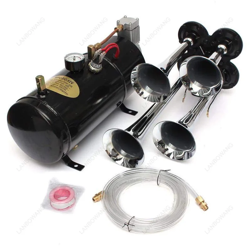 3L Air Horn With Inflatable Air Pump Loud Sound Mod Part For Truck Train Car Vehicle Modification