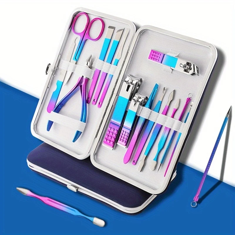 

15-Piece Professional-Grade Stainless Steel Manicure Set - Perfect for Nail Clipping!