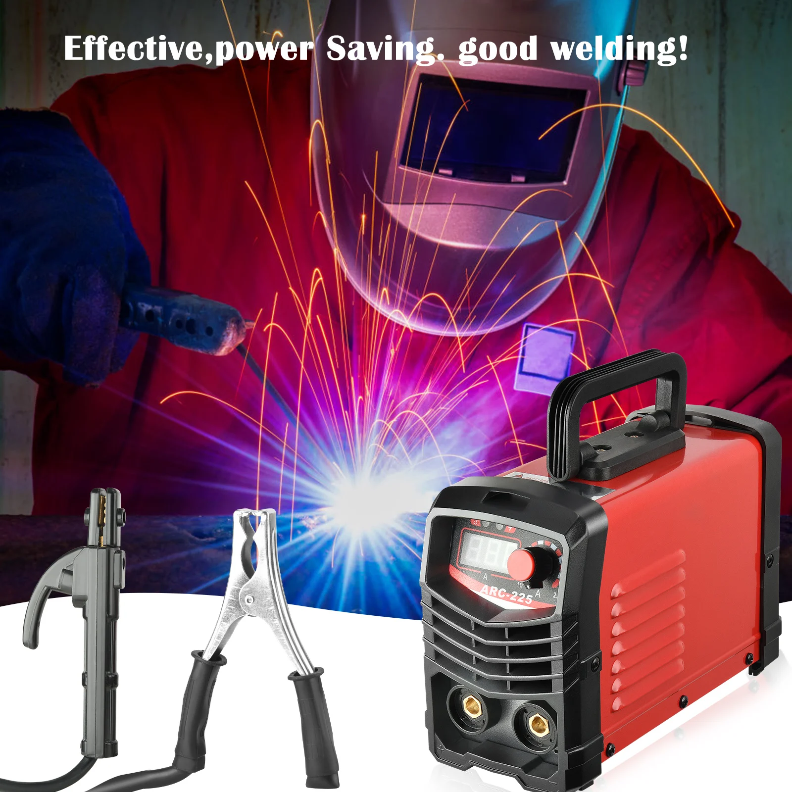 ARC MMA Welding Machine 120A Digital Display LCD IGBT Inverter Welder with 3M Welding Holder Welding for Metal Materials