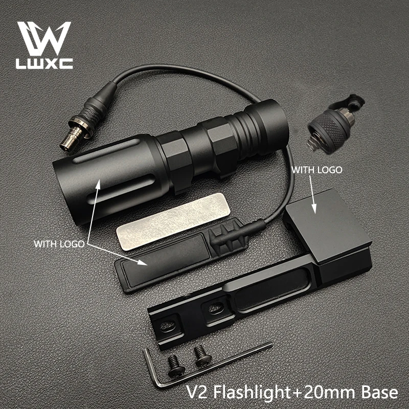 

Тактическая осветительная фотовспышка SF V2 светодиодный 1000 лм с задней крышкой, двухфункциональный выключатель давления и наклонная удлиненная основа для рельсы MLOK 20 мм