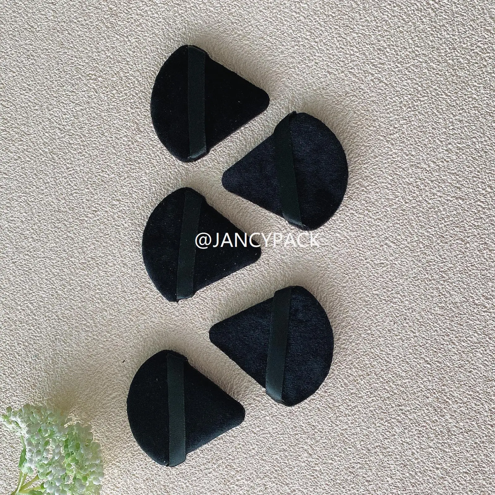 Esponja triangular para pó, 50 peças, esponja de maquiagem cosmética, marca própria, veludo macio, pó solto, creme