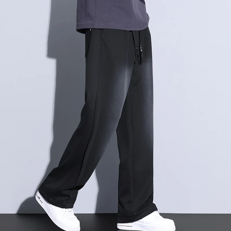 High Quality Men's Sports Pants Cotton Feel All New Wide Leg Casual Pants Adult Gentleman Comfortable Loose Senior High-end