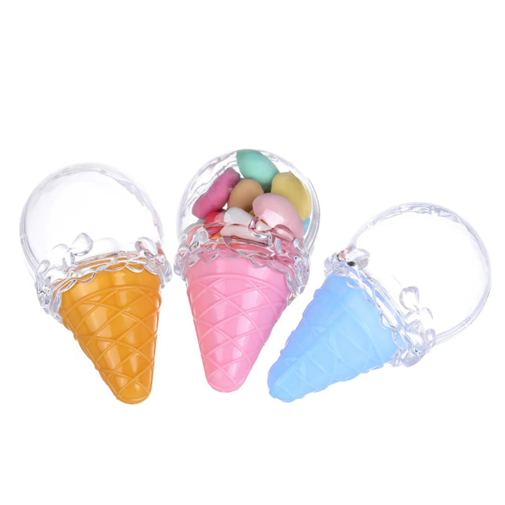 

Clear Candy Boxes Gift Ice Cream Containers for Treats Christmas Blue Decoration Storage
