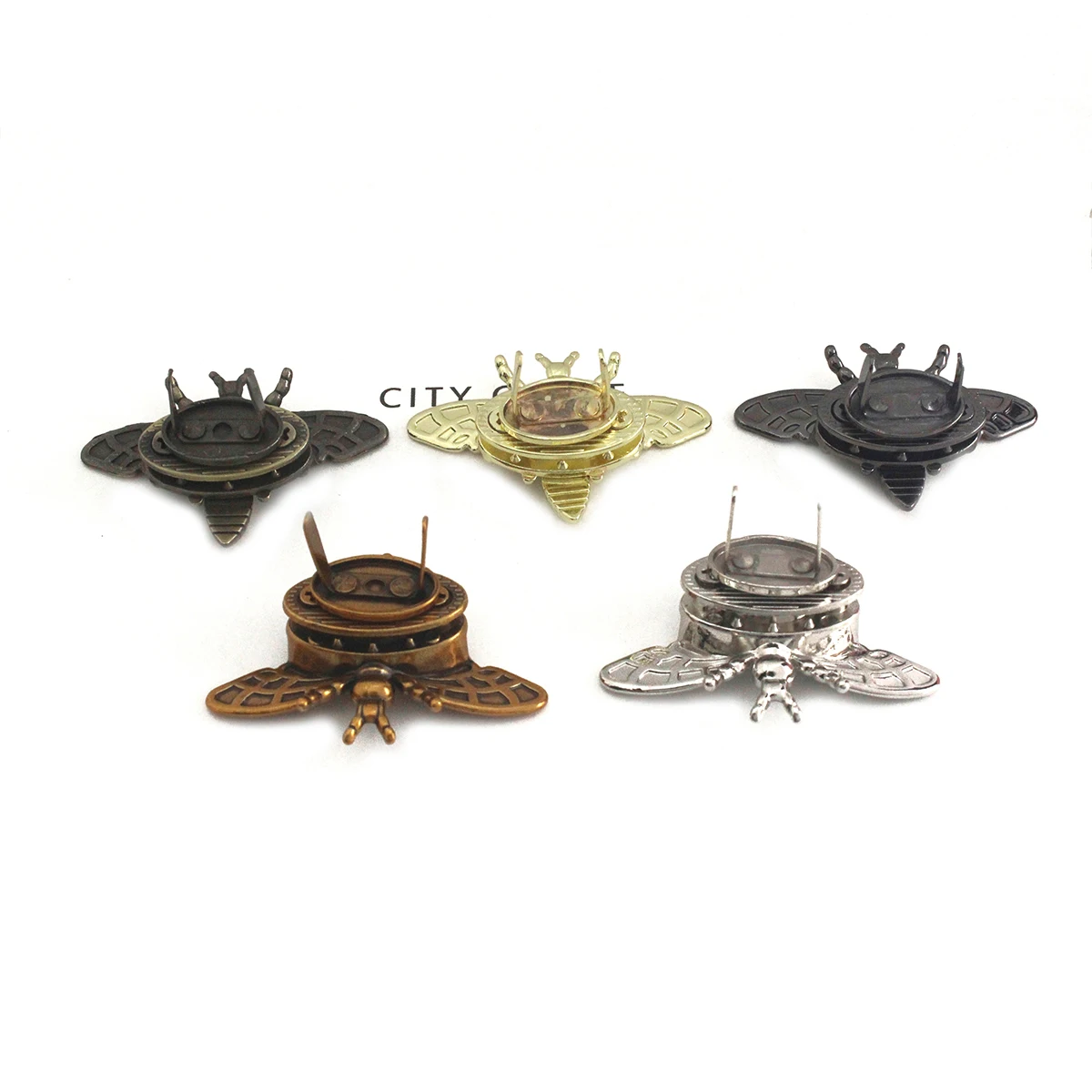 10pcs Alloy Turn Lock Bee Shape Retro Fashion Bag Clasp Hardware for Leather Craft Bag Handbag Purse DIY Accessories