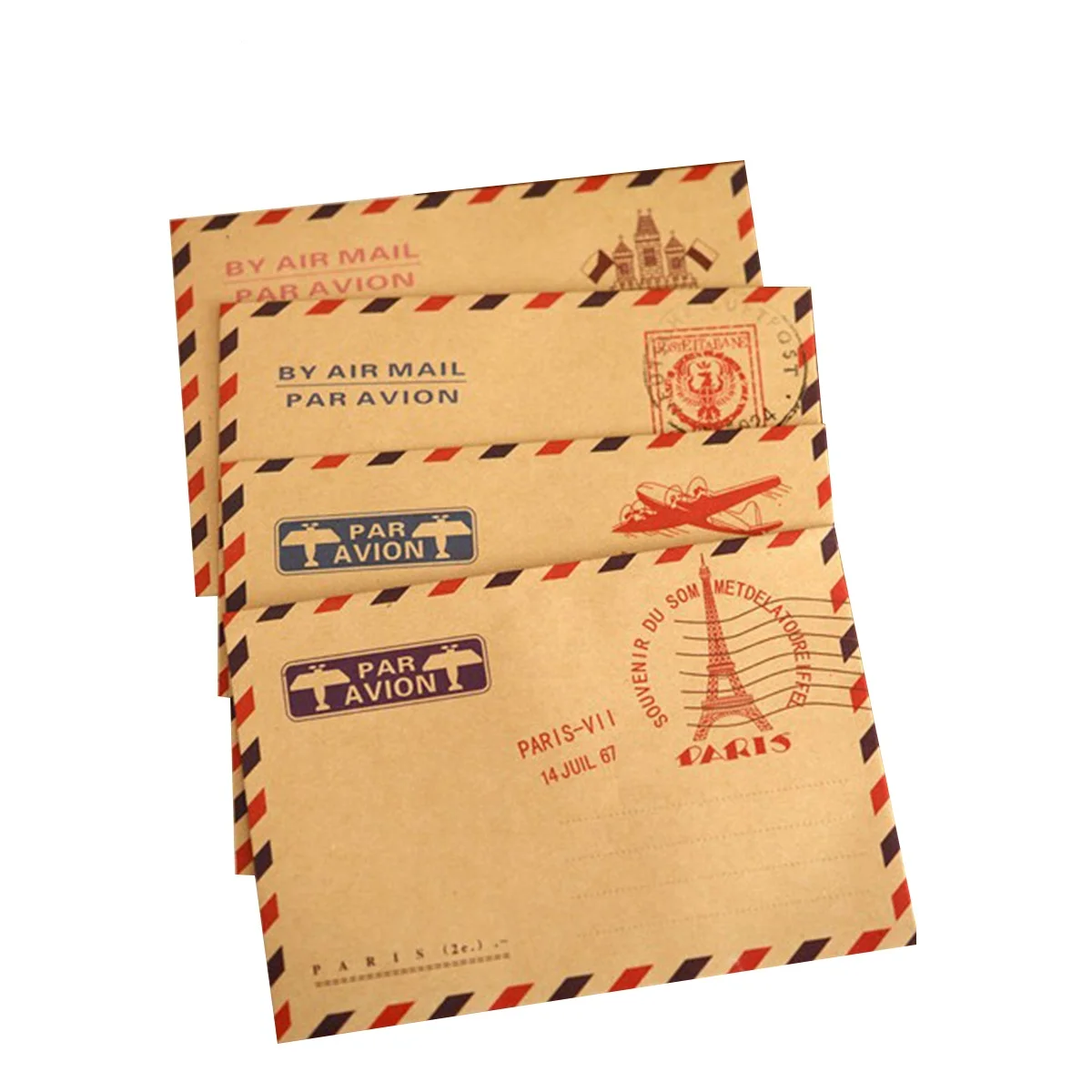 

10pcs Envelopes Kraft Paper Storage Retro Practical Photo Gift Card Coin Bill Check Necklace Container