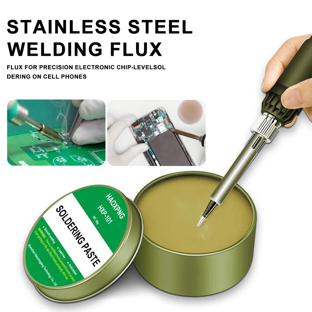 

Flux paste rosin flux sets lead-free soldering iron suitable for iron plates stainless steel plates nickel copper sheets