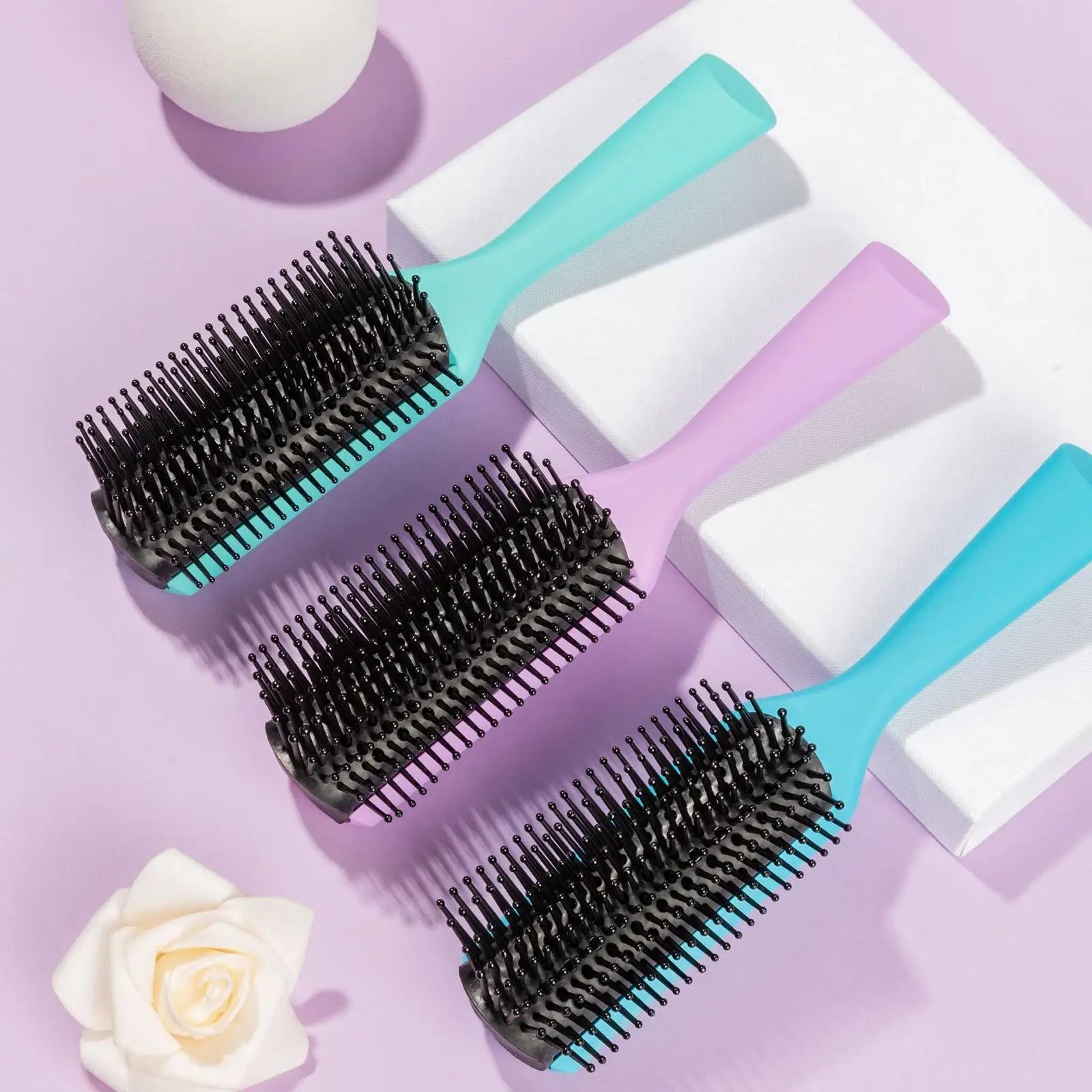 

Hairdressing Massage Comb Lightweight Comfortable for Wet Dry Hair Curly