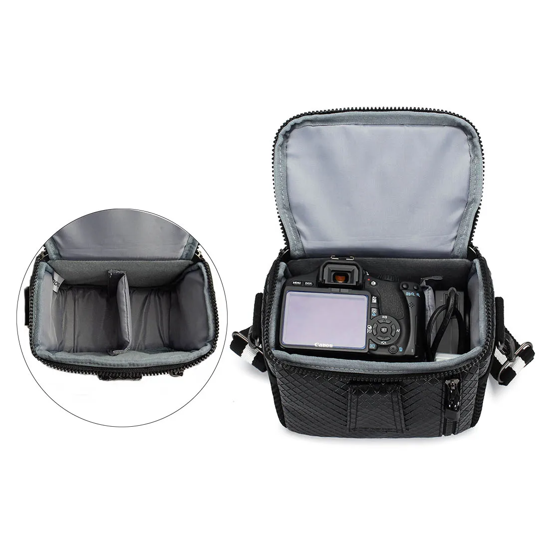 MCHENG Waterproof,Shockproof PU Leather Camera Bag Is Suitable For Most Cameras