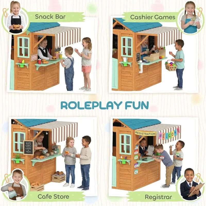 Kids Outdoor Playhouse Cottage 5