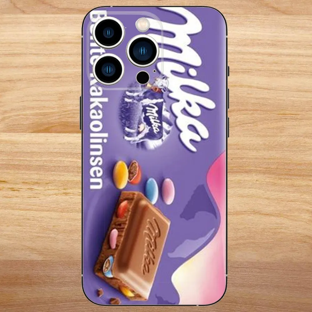 Chocolate Milka Box Phone Case For iPhone15,14,13,12,11,Pro,Max,Plus,Mini,X,XS,XR,8,7,6,S,Plus,SE Soft Black Case