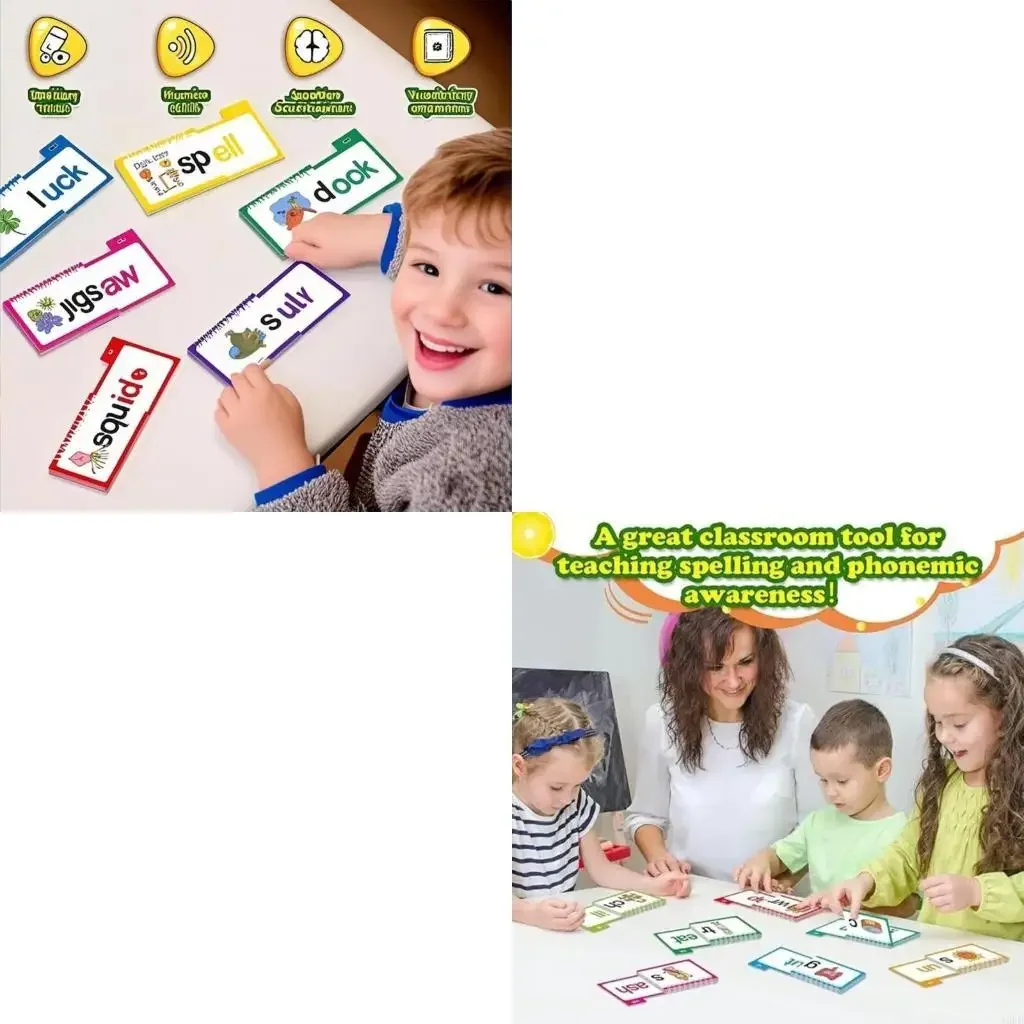 

30pcs Letter Sounds Flash Cards Books Designed For Kids Aged 3-6 To Vocabulary And Cognitive Growth 15UB