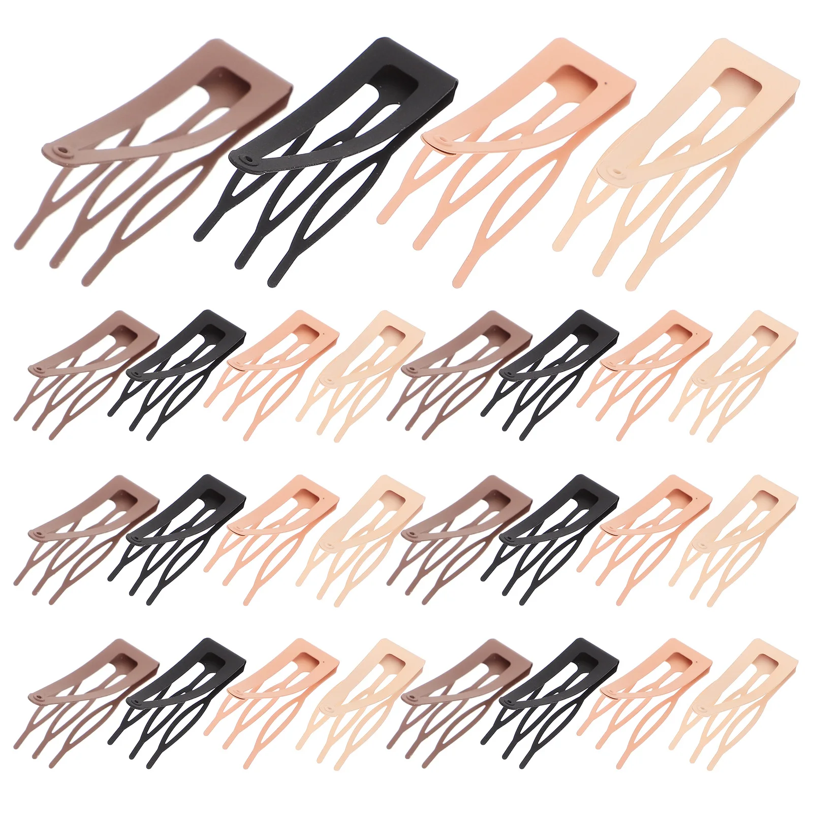 

40pcs Snap Clips Metal Clips Snap Hairpins Strong Durable Hair Accessories Long-Term Use Minimalist Style Suitable For