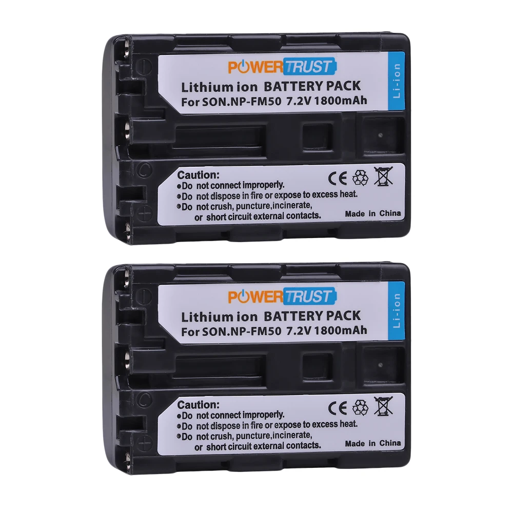 Rechargeable Li-ion Battery for Sony NP-FM50 NP-FM30 FM50 FM50 NP-FM55H NP- QM51 Camera Battery 7.2V 13WH 2200mAh