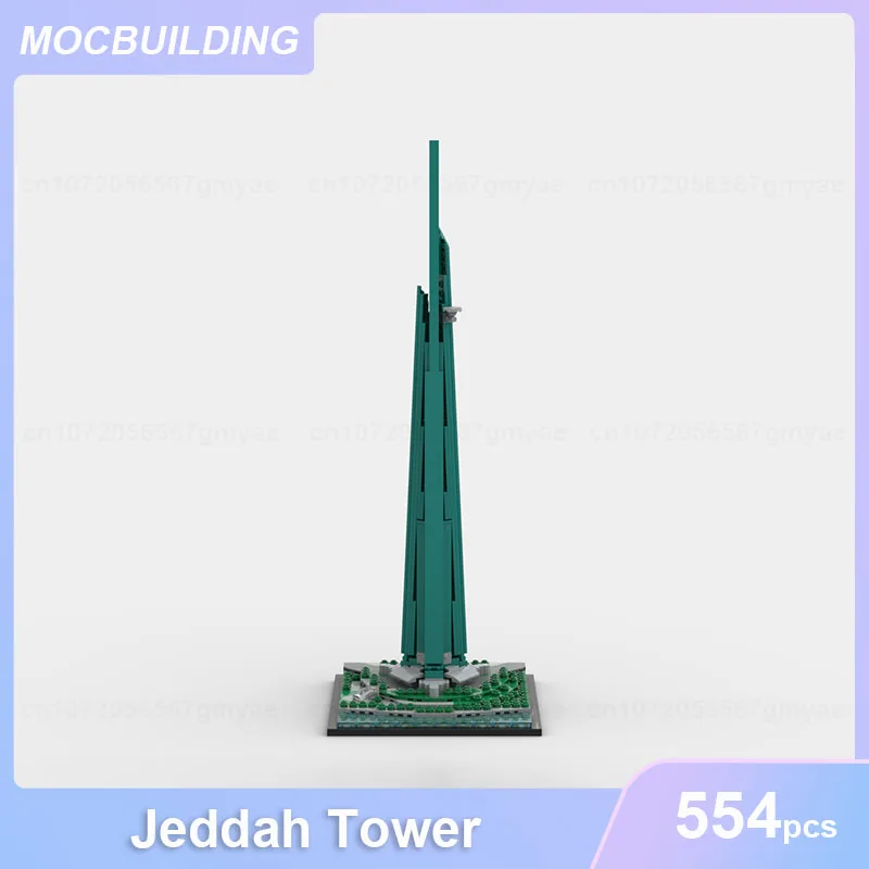 

Jeddah Tower Architecture Model MOC Building Blocks Display DIY Assemble Bricks Educational Creative Collection Toy Gifts 554PCS