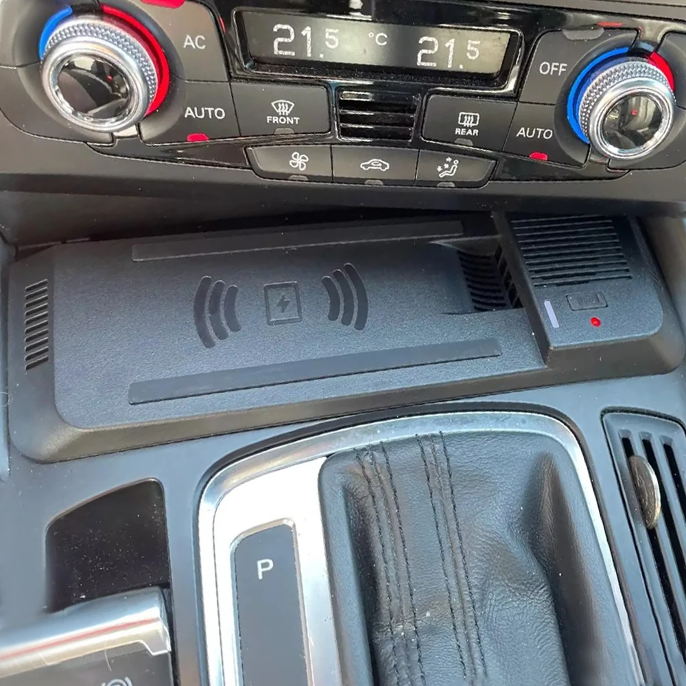 Szybka bezprzewodowa ładowarka samochodowa do Audi A4 B8 B9 A4 Allroad A5 S5 RS5 Q5 SQ5 uchwyt na telefon adapter do telefonu podkładka ładująca