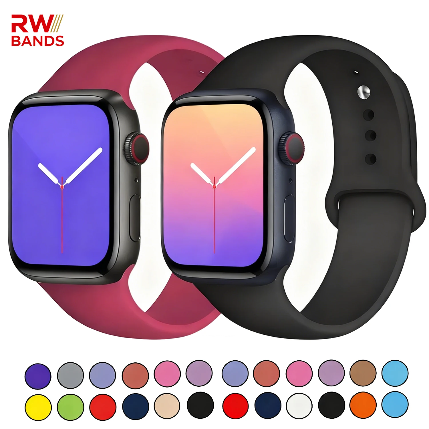 Weiches Silikonarmband für Apple Watch 11 10 9 8 7 6 5 SE Armband für iWatch Ultra 2 49 mm 45 mm 46 mm 41 mm 40 mm 44 mm 42 mm Band
