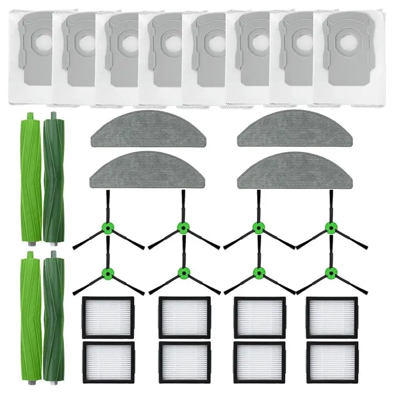 ABKL-32 Pcs For Irobot Roomba Combo Series I3+ I5 I5+ J5 J5+  Vacuum Cleaner Roller Brush   Filters Side Brush Dust Bag Mop Pad