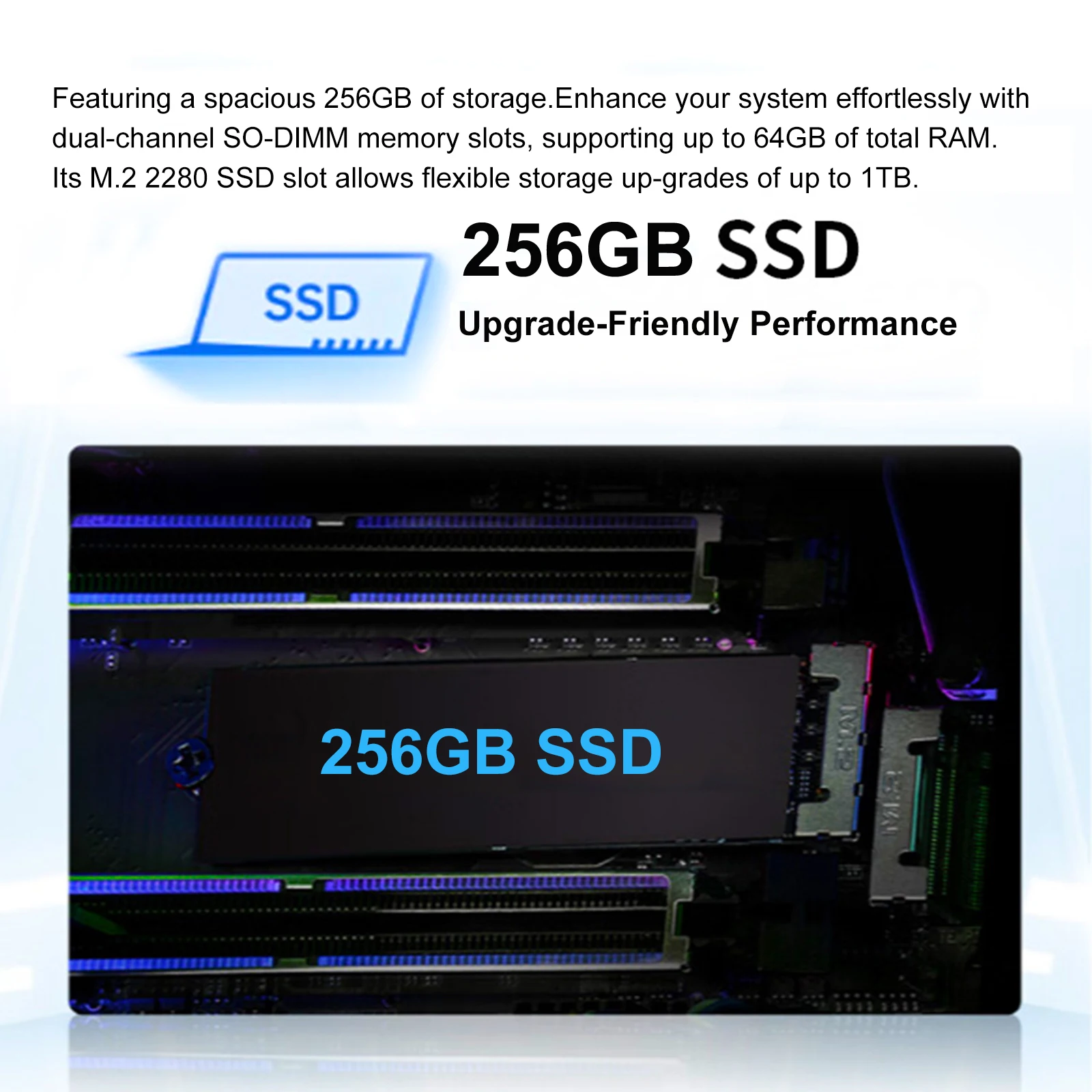 Mini PC Intel Core i5-3320 Dual Core Computer a 4 thread 16 GB DDR5 256 GB PCIe 3.0 SSD WiFi 6 BT5.2 Mini PC Computer desktop