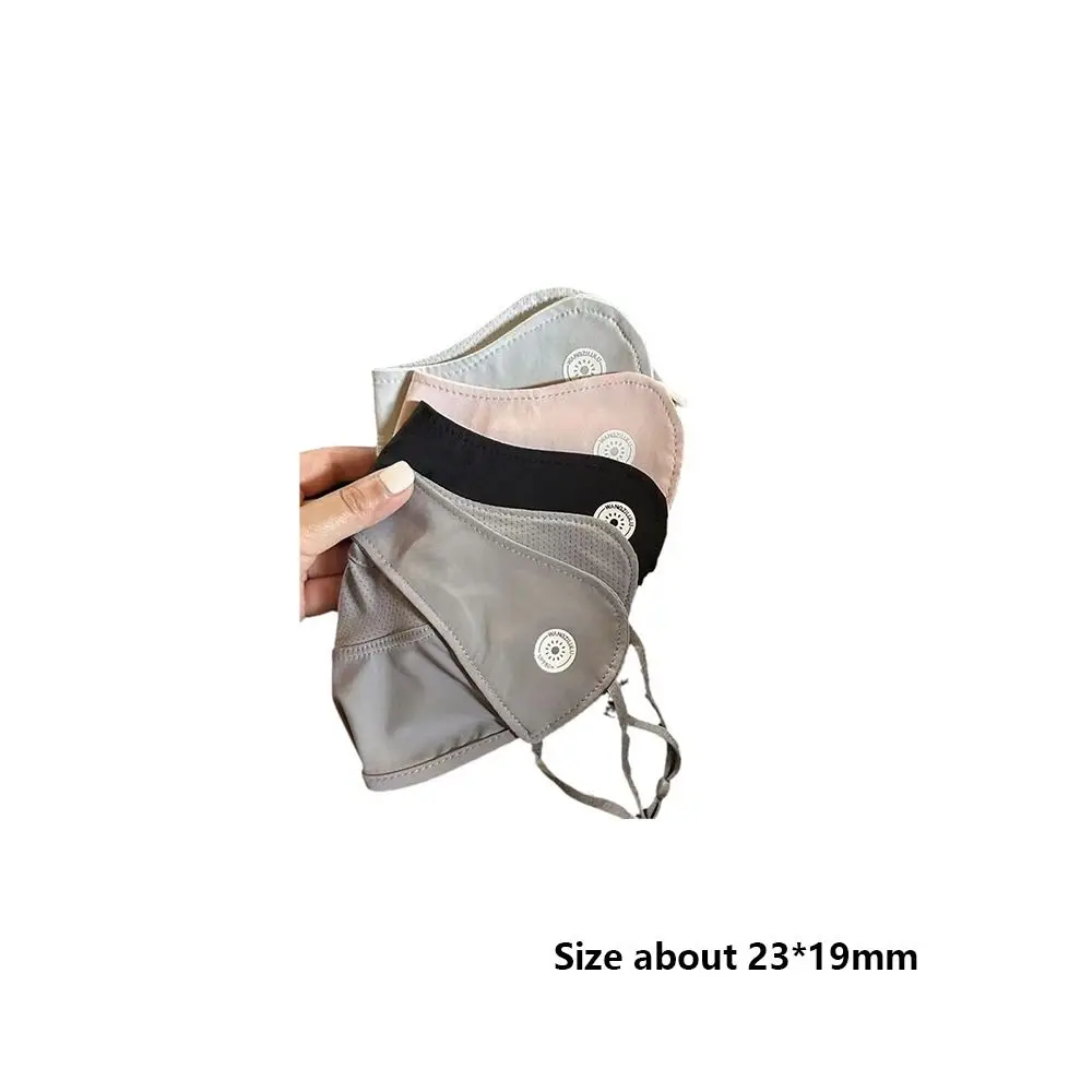 Регулируемая Маска Suncreen, летняя дышащая маска для лица с защитой от УФ-лучей, однотонная маска из ледяного шелка, уличная дышащая маска для лица для езды на велосипеде