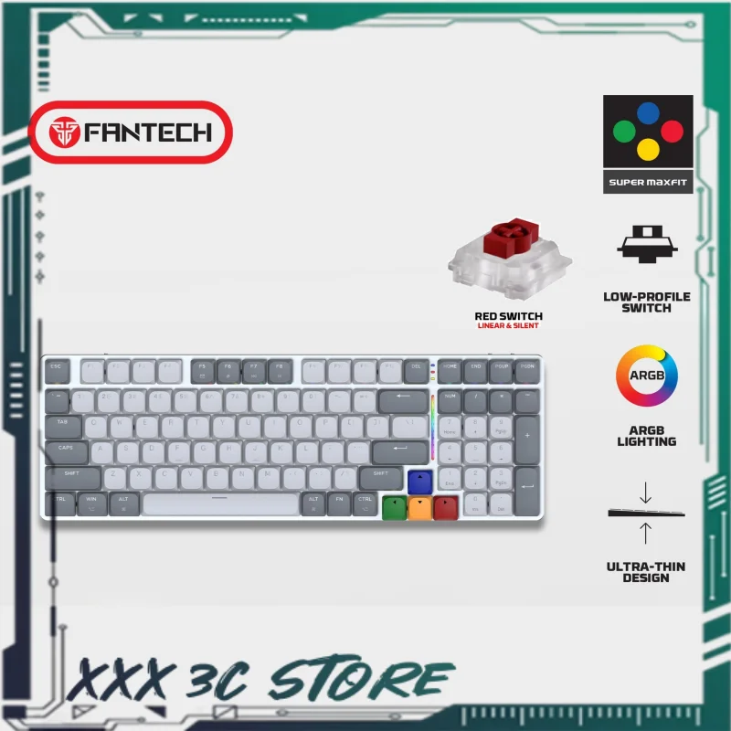 FANTECH AIR83 MK915/916 Низкопрофильная клавиатура Трехрежимная раскладка 75%/95% RGB Ультратонкая беспроводная игровая клавиатура с алюминиевой рамкой