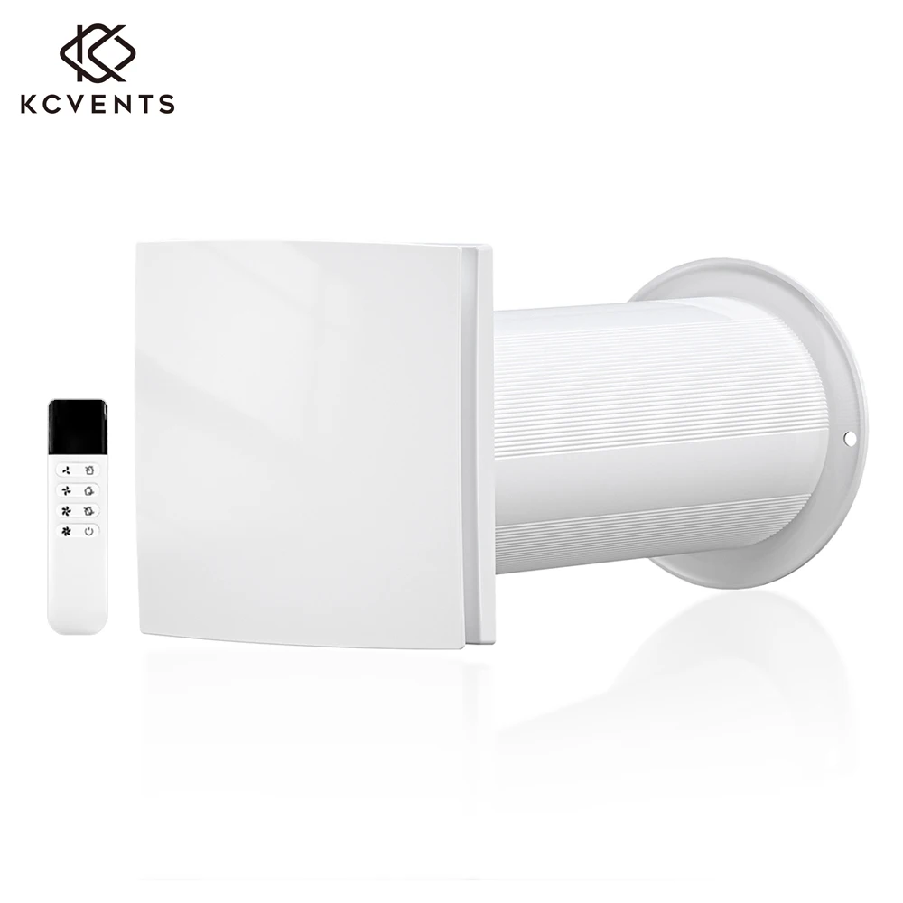 Ventola di ventilazione VT100 con cartuccia filtrante in ceramica e telecomando reversibile per ventola di scarico ECO da 4 pollici per montaggio a parete per cucina domestica