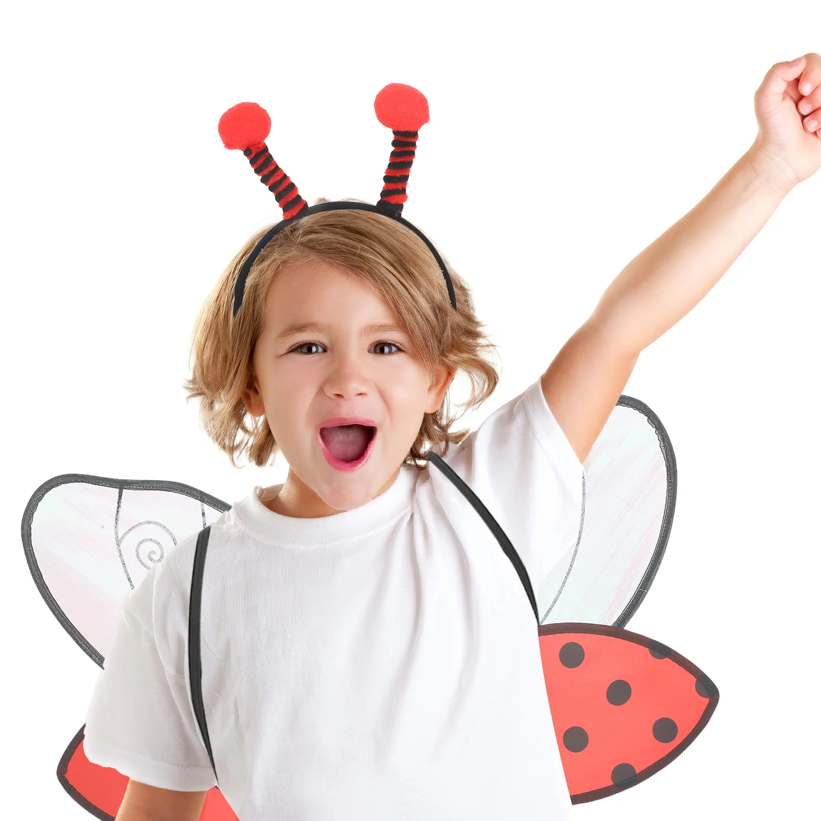 1 ชุดปีกเต่าทองพร้อมที่คาดผมแบบเสาอากาศ อุปกรณ์เสริมชุดคอสเพลย์สำหรับผู้ใหญ่ งานปาร์ตี้ งานคาร์นิวัล ชุดแต่งกายฮาโลวีน - เต่าทอง