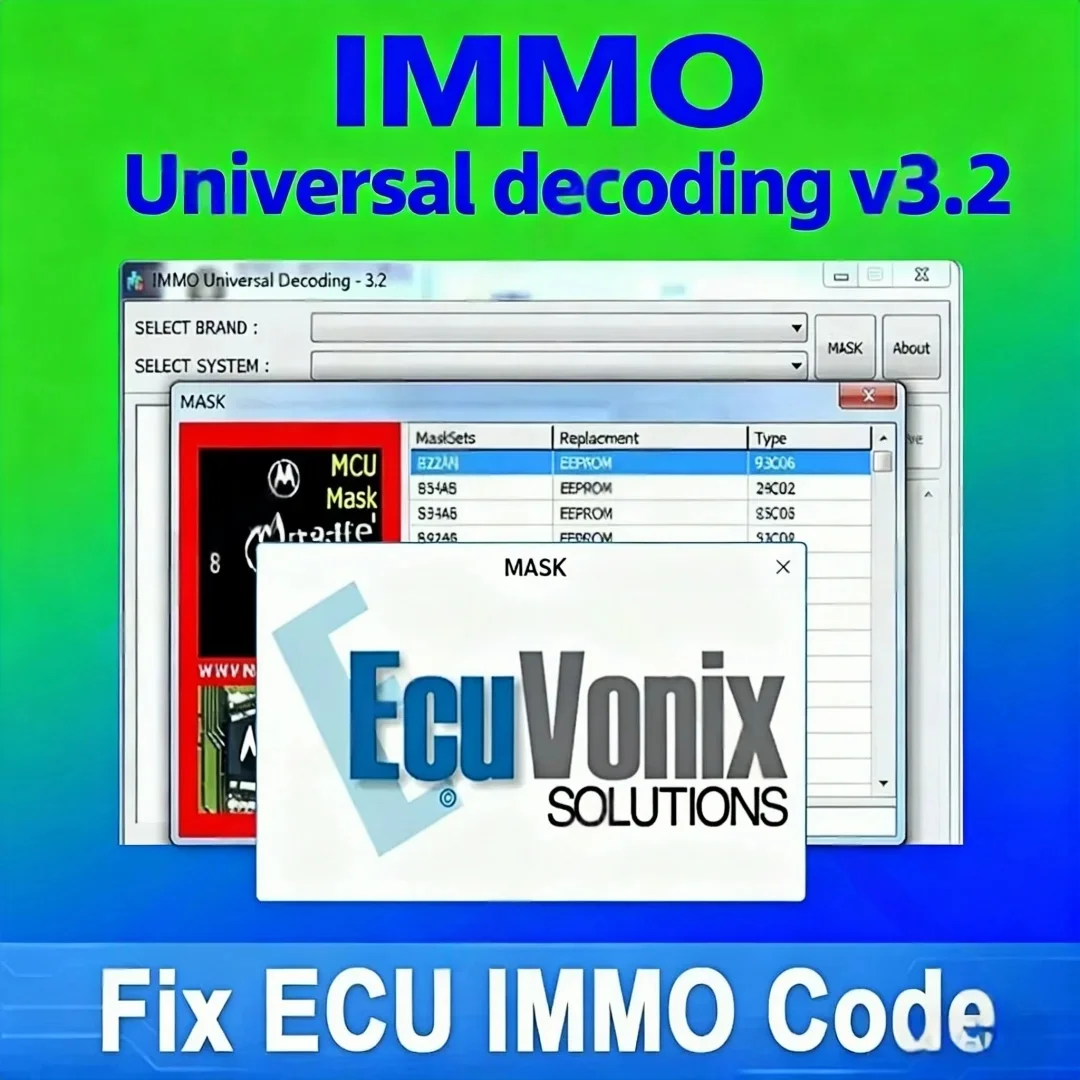 2026 hot sale EcuVonix 3.2 IMMO Universal Decoding V3.2 Remove IMMO Off with Keygen Unlimited Crack