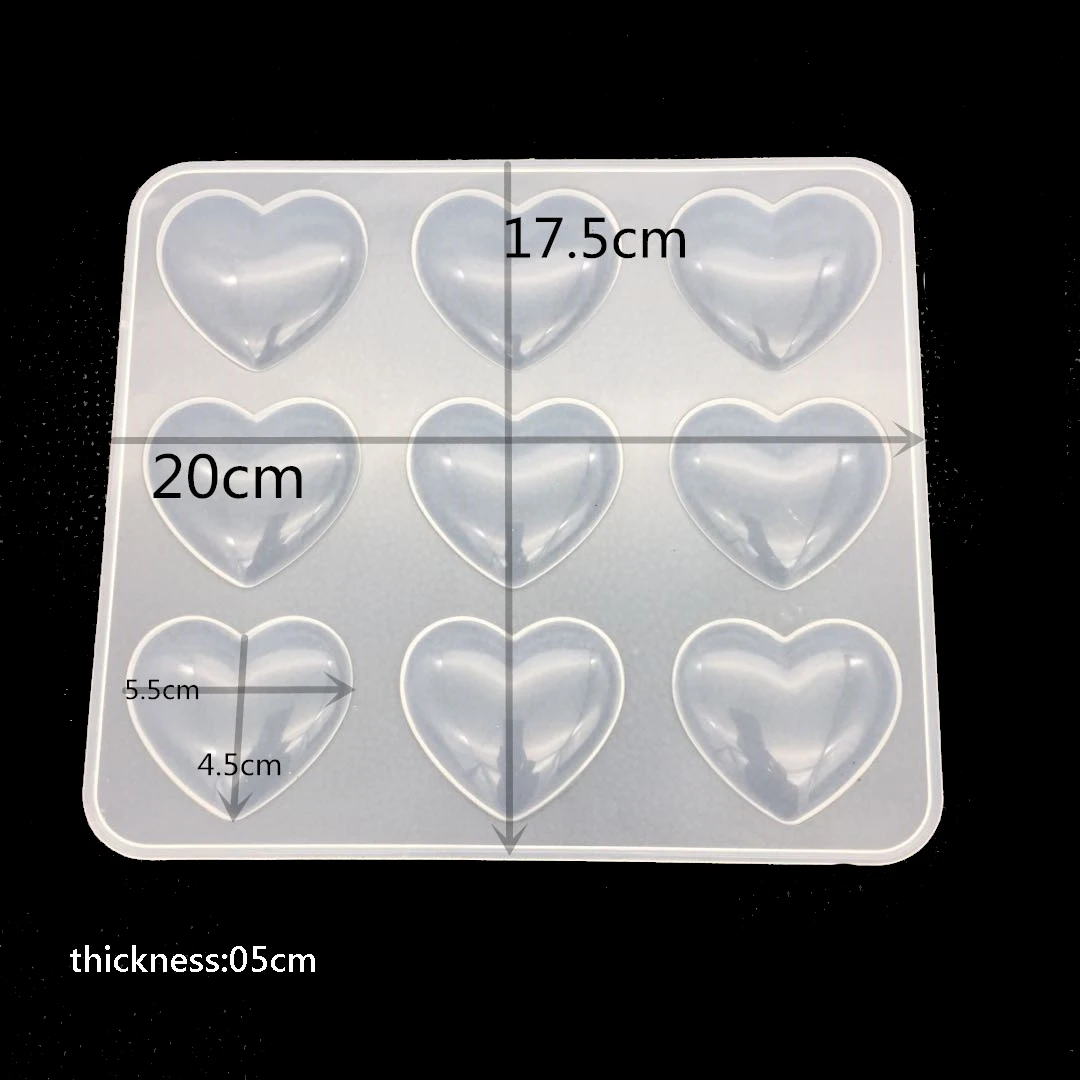 Love Heart Silicone Mold Jewelry Making DIY Tool UV Epoxy Resin Molds Dried Flower Resin Decorative Crafts