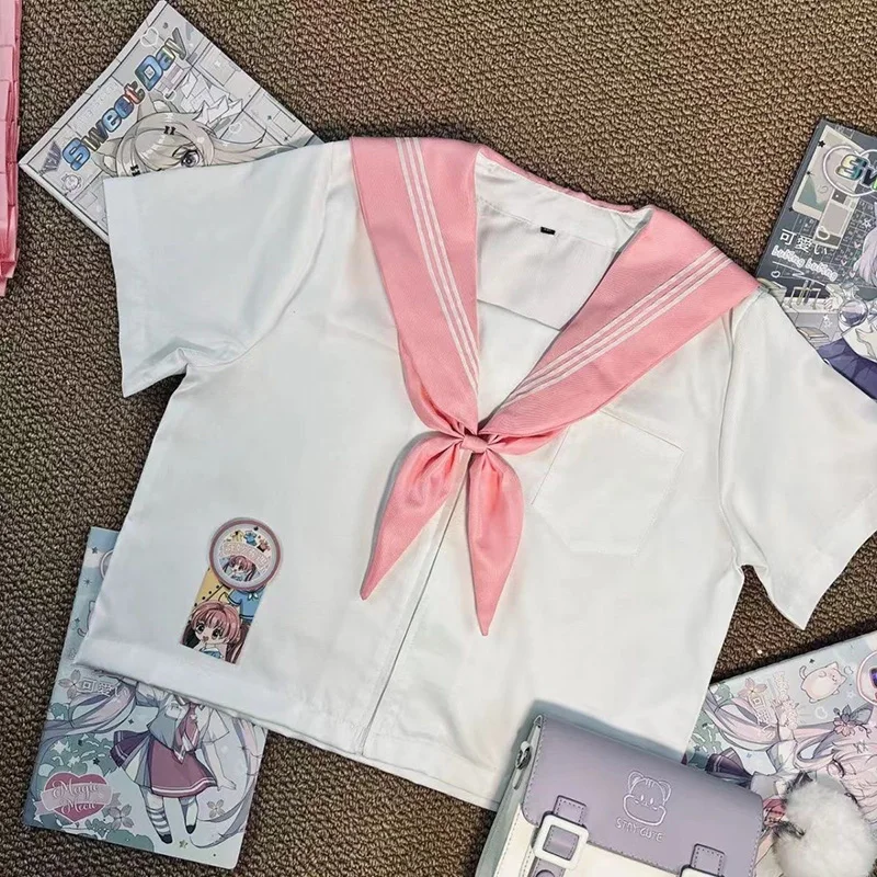 Uniformi giapponesi rosa JK Studenti delle scuole medie universitarie Uniformi da marinaio Uniformi scolastiche JK Anime Cospaly Studenti Abbigliamento