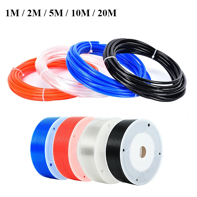 2M/5M/10M/20M Air PU Pipe Tube Polyurethane Tubing 4mm 6mm 8mm 10mm 12mm 14mm 16mm Pneumatic Hose For Air Compressor Hose