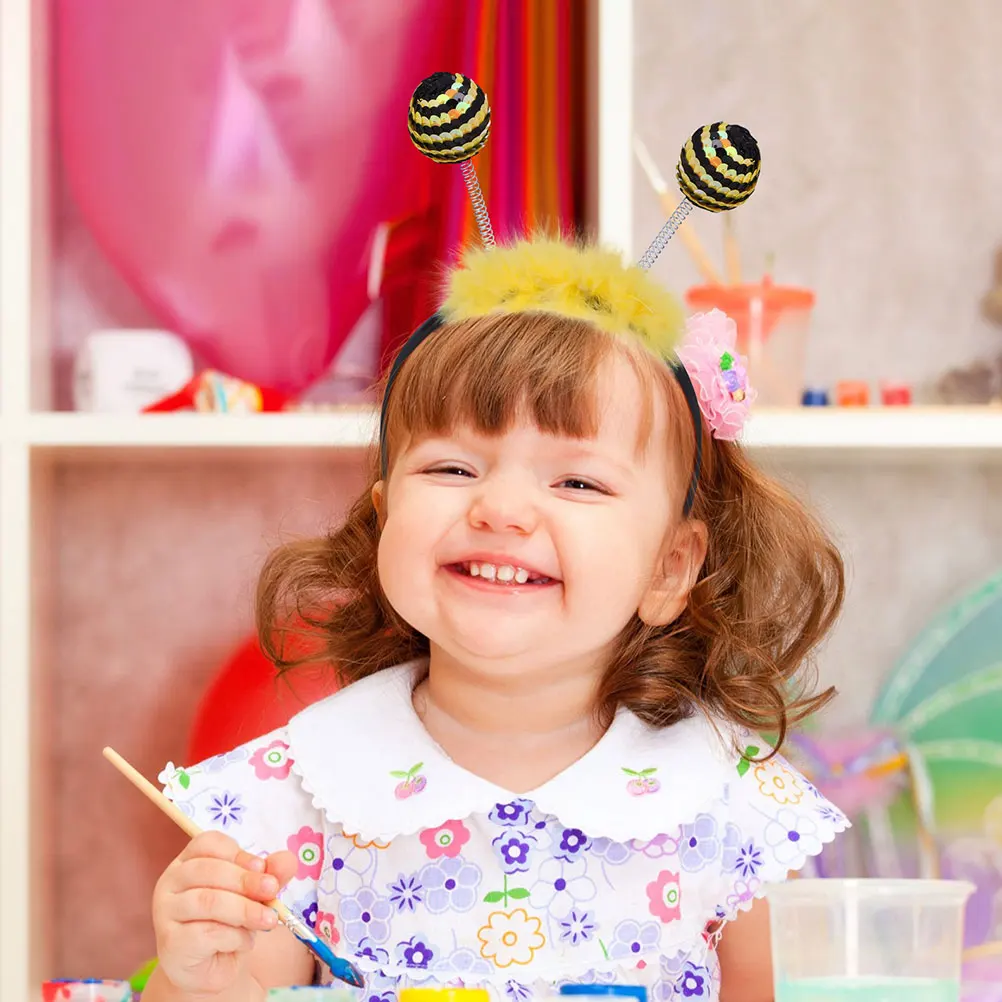 

2 Pcs Party Headband Bee Accessories Carnival Costume Hair Hoop Animal Headbands for Women Ears Girls