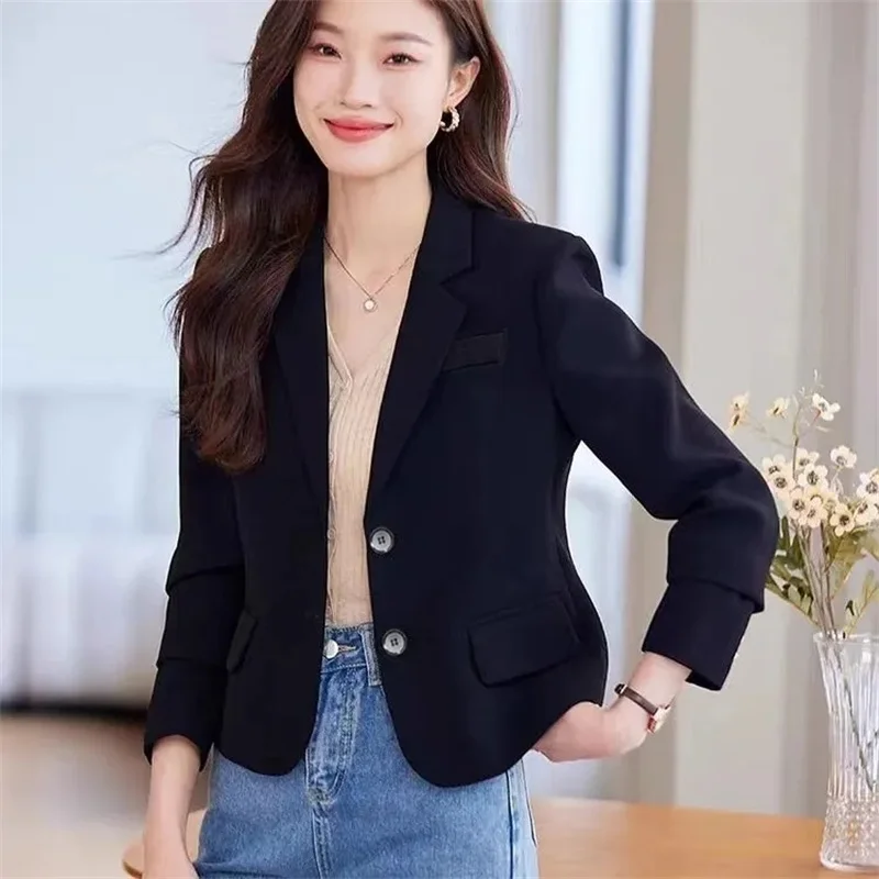 High Quality Blazer Jacket Female Spring Autumn New 2026 Xiaoxiangfeng Suit Coat Women's Korean Outwear Loose Fashion Overwear