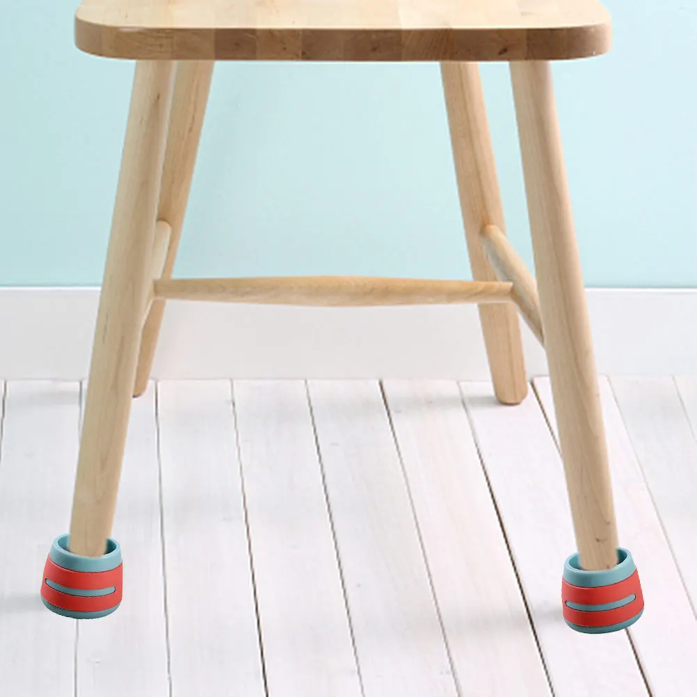 

12Pcs Silicone Table Legs Sleeves Chair Feet Protectors Non-Slip Floor Covers Soft Furniture Mats for Wood Tile Laminate Parquet