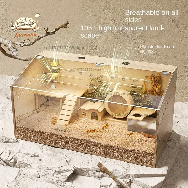 luxurious-hamster-house-with-wooden-framework-and-acrylic-walls-premium-quality-wooden-hamster-and-golden-bear-cage