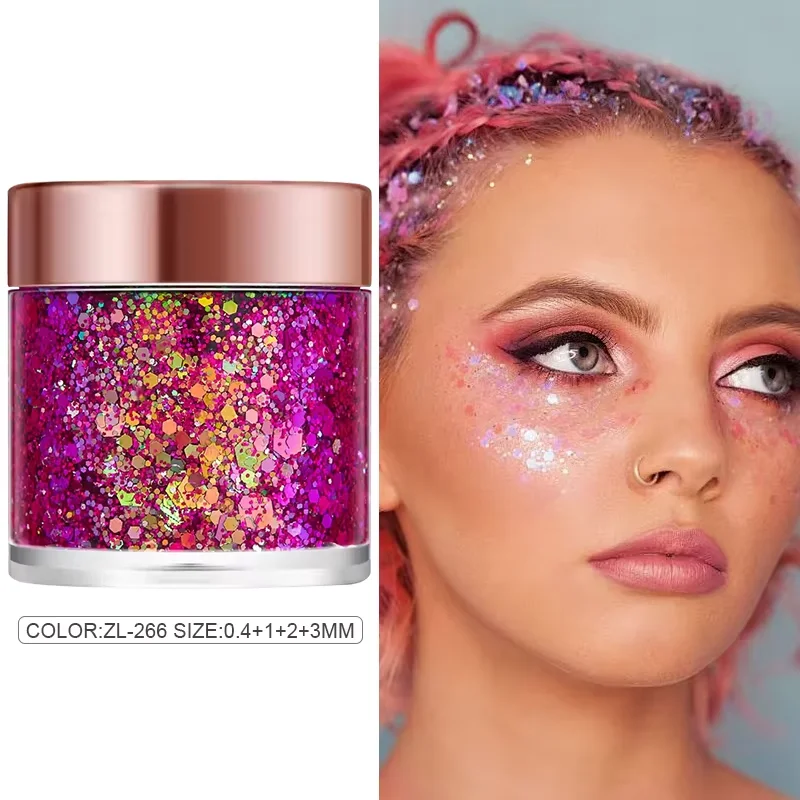Chameleon Glitter Gel Sequins for Eye & Body Hair Makeup,Long-Lasting Eyeshadow Face Make Up Decorations for DIY Art & Parties