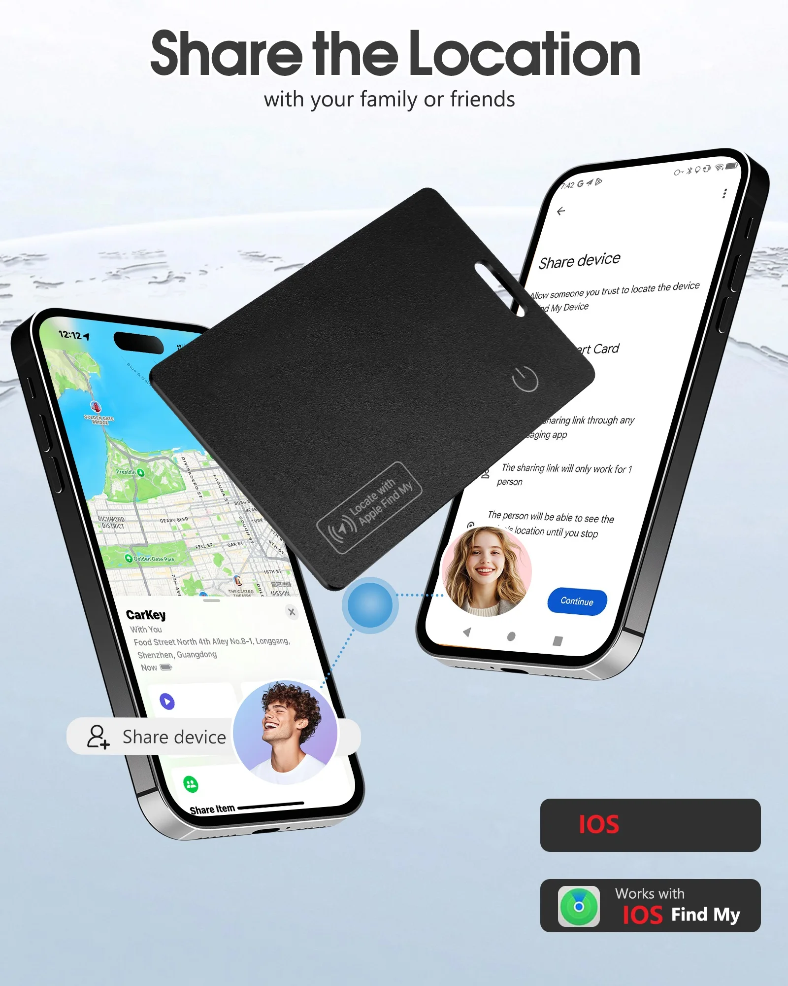 Etiqueta de Seguridad Bluetooth JSPTEC Basada en la Aplicación IOS Find My, Localizador Antipérdida con Sonido, Recordatorio de Mensajes, Alarma, Buscador de Llaves IOS