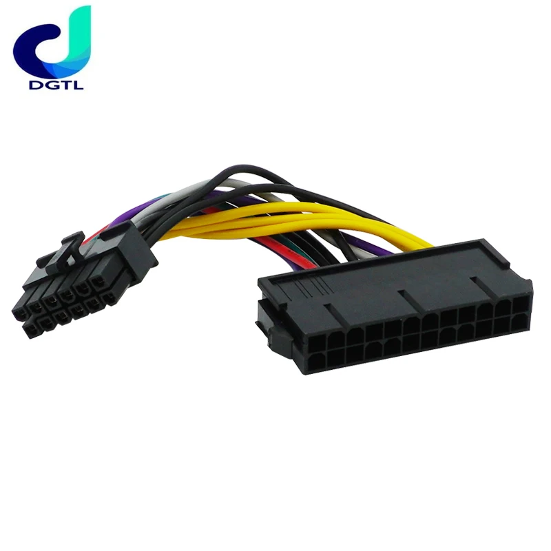 14cm 24Pin To 12Pin Power Cable ATX 24-Pin Female To 12-Pin Male PSU Converter Adapter For Acer Q87H3 18AWG Computer Accessories