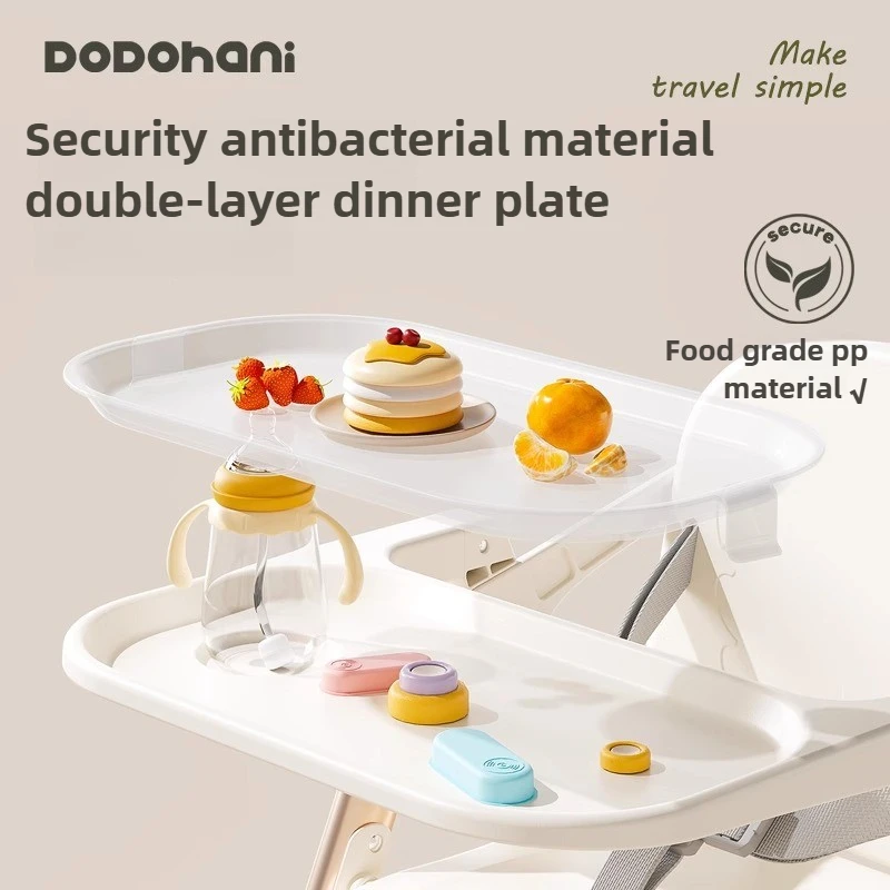Djustable Baby High Chair - Convertible Toddler Dining Seat with Foldable Design, Portable Growth Chair for Home & Travel