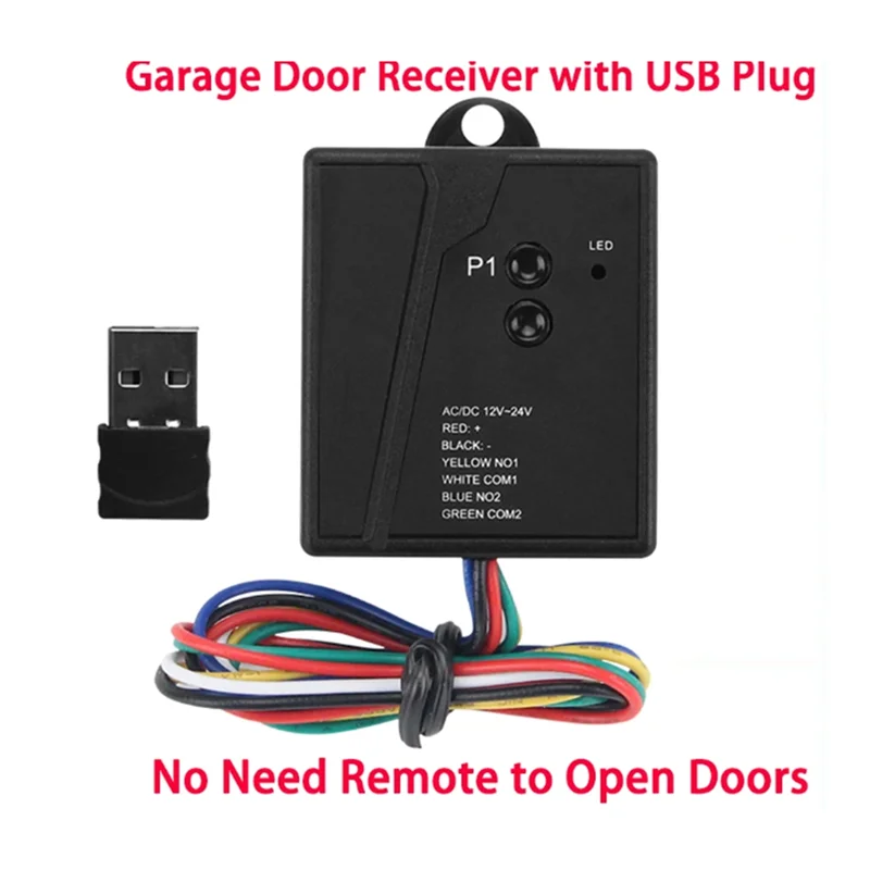 A29F-Universal Garage Door Opening Receiver USB Sensor 2.4G Bluetooth 12 24V Remote Control Gate Receiver Car Transmitter