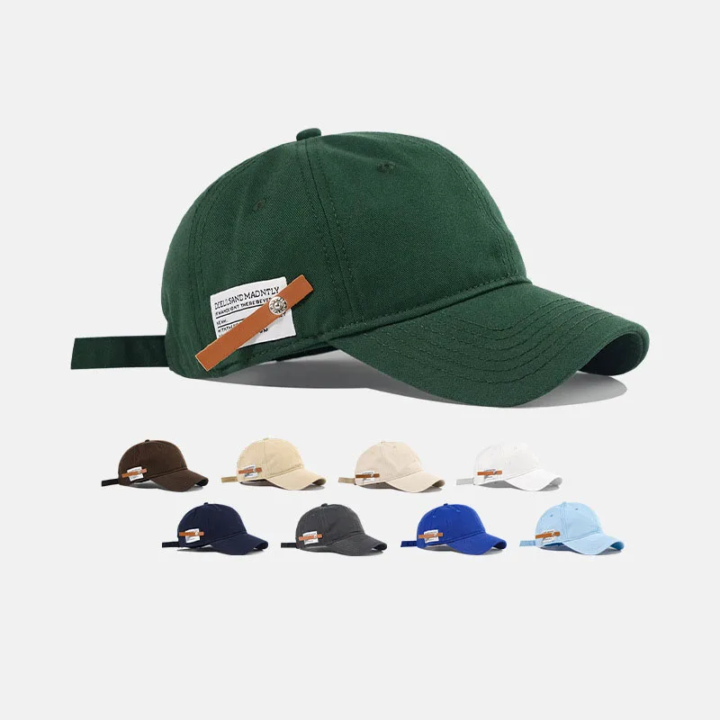 Retro Versatile Duck Tongue Cap Female Casual Baseball Cap Soft Top Green Hat Simple Couple Snapback Cap Men and Women Sun Hats