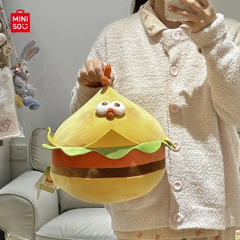 New Original Round Fat Food Chicken Plush Doll Pillow Super Soft Hamburger Chicken Plush Toy Home Decor Gift For Boys And Girls