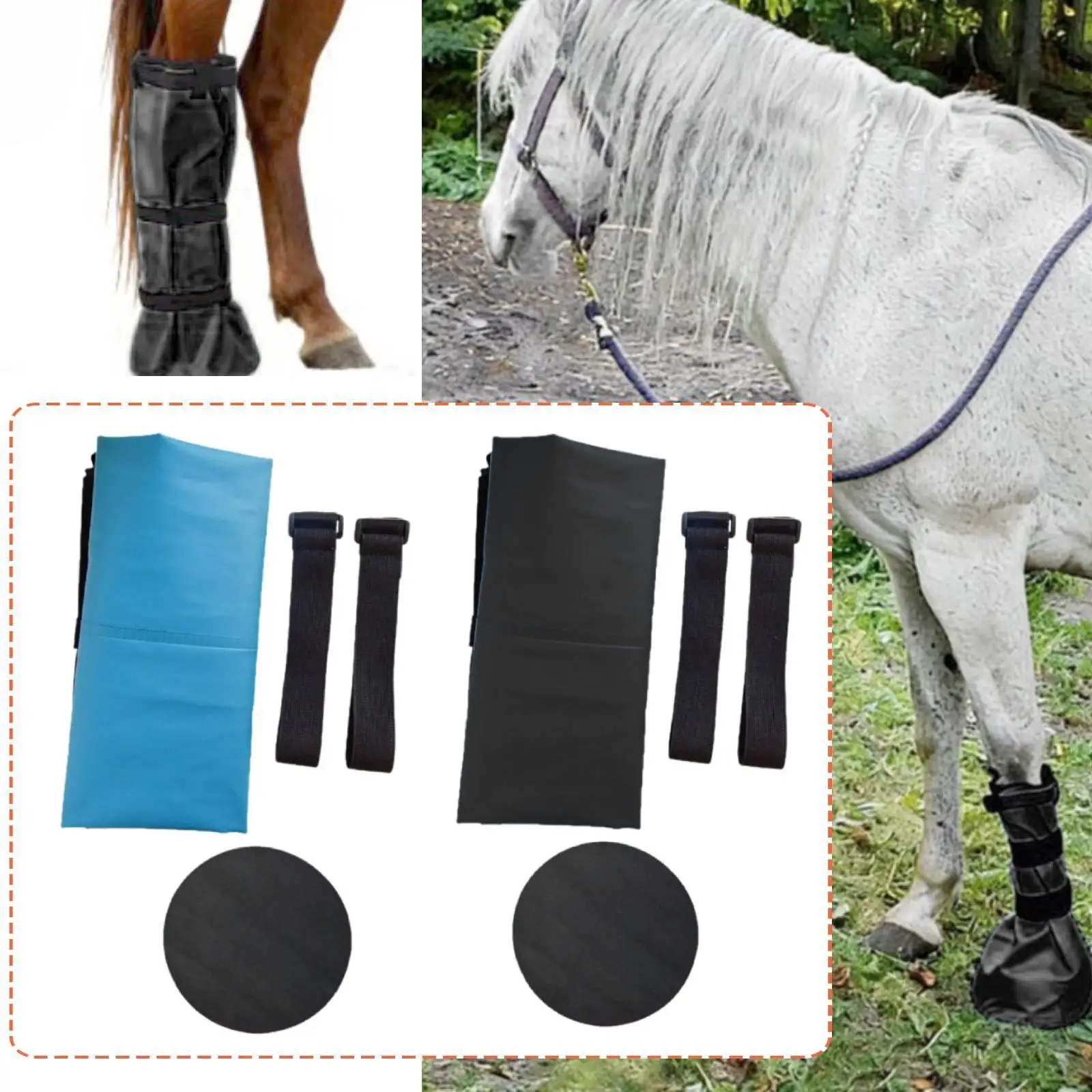 bota-de-borracha-para-cavalos-com-almofada-e-faixa-elastica-para-suporte-e-cuidado-dos-cascos-equinos