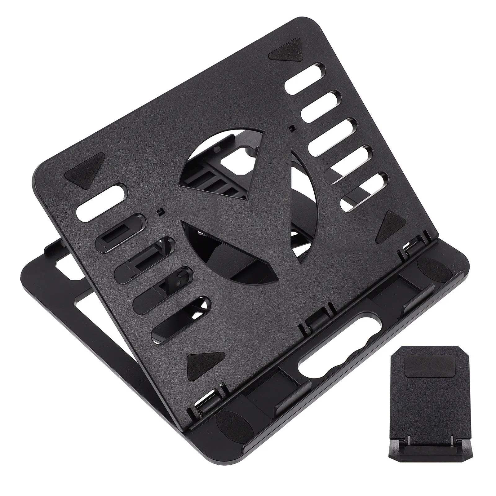 1Set Premium ABS Laptop Riser for Desk Foldable Rotating Laptop Stand with Non-Slip Base Heat Dissipation Ergonomic Office