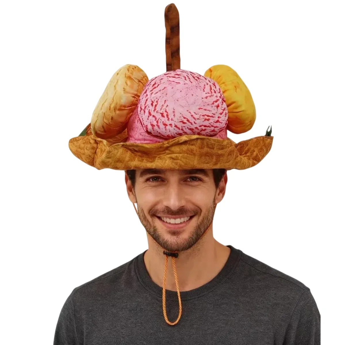 

Adult Fun and Funny Food Hats Halloween Hats Stage Performance Props Hats Couple Hats
