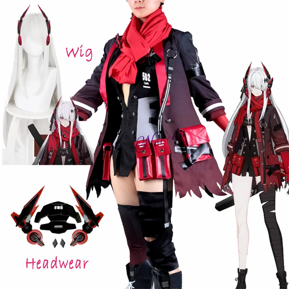 

Game GRAY RAVEN PUNISHING Cosplay Lucia Crimson Abyss Cosplay Costume Uniform Shoes Wig Anime Halloween Costume Suit Props Women