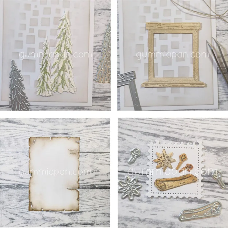 Background of Old Gift Christmas Gift Metal Cutting Dies New Arrival 2026 DIY Molds Scrap Booking Paper Making Die Cuts Crafts